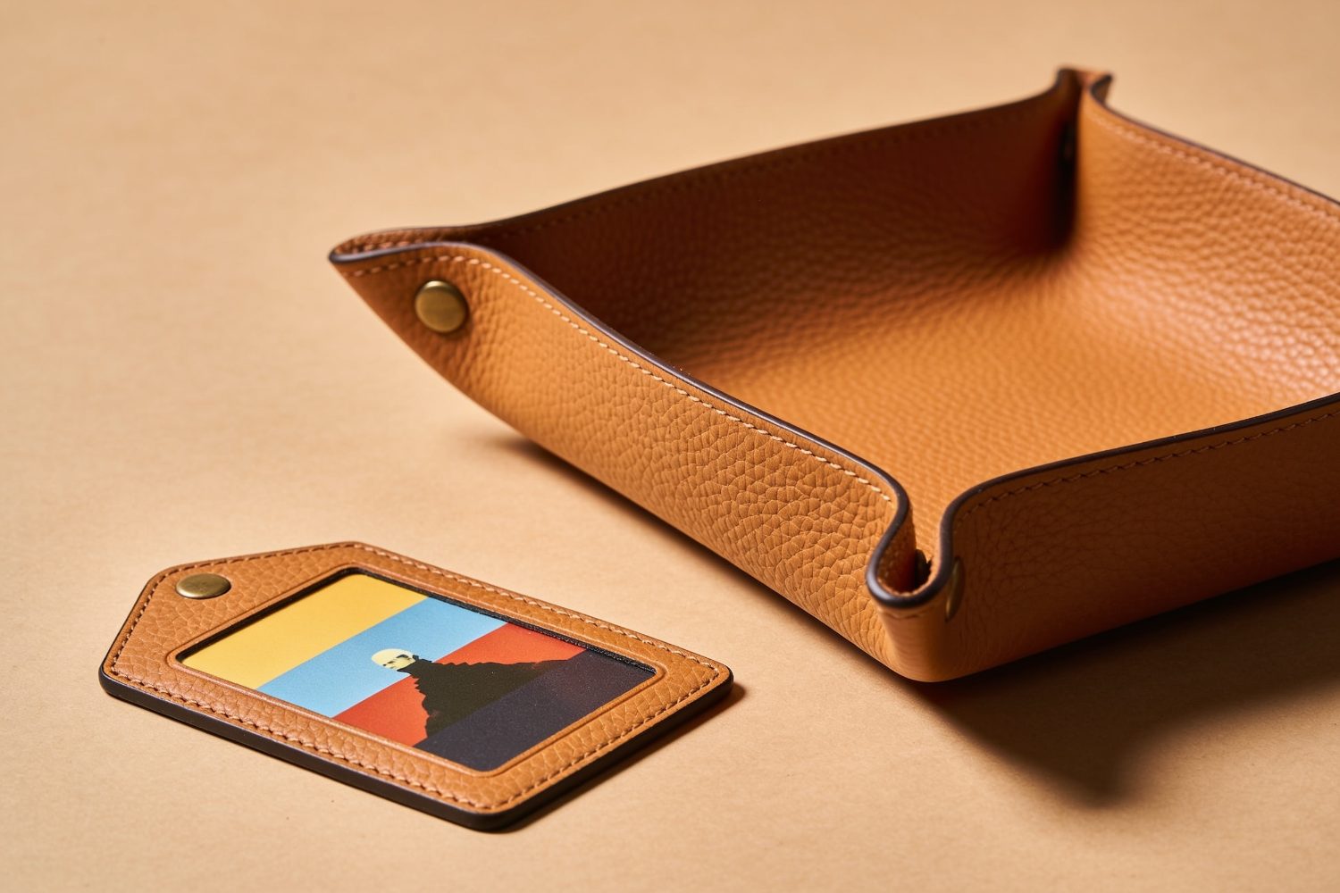 Printed leather piece